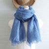 再入荷♪   藍染　　リネンガーゼ　ストール　無地　 - 画像 (5)