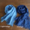 再入荷♪   藍染　　リネンガーゼ　ストール　無地　 - 画像 (3)